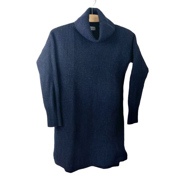 JIGSAW 100% Wool Navy Waffle Knit Sweater Dress M - Picture 2 of 11